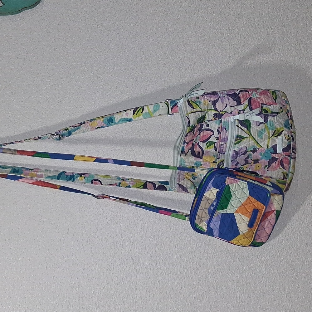 Vera Bradley Colorful Floral and Geometric 2 Crossbody Bags